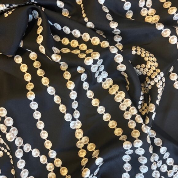 Chanel Silk Scarf with Pearl Print, New, Never Worn - Picture 5 of 7